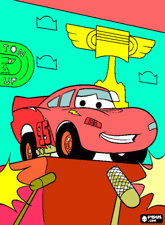 Lightning McQueen 95 coloring page