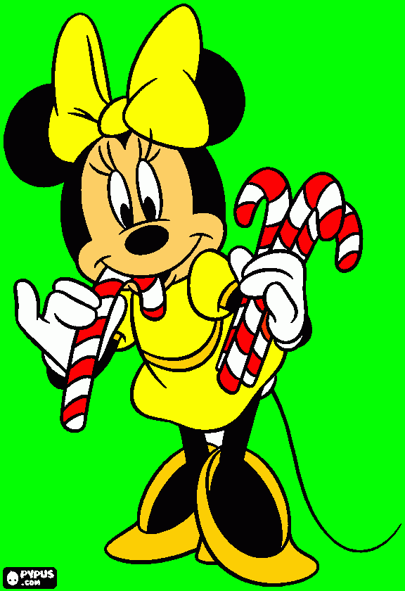like my minnie Christmas coloring page