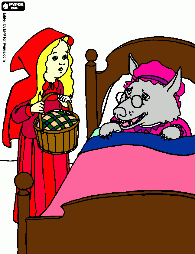 Little Red Riding Hood And The Wolf coloring page