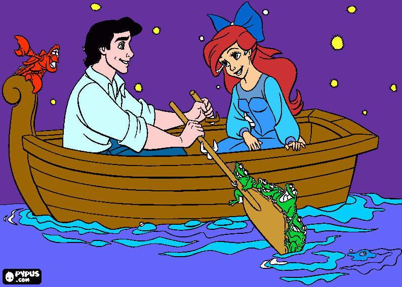 litttle mermaid  coloring page