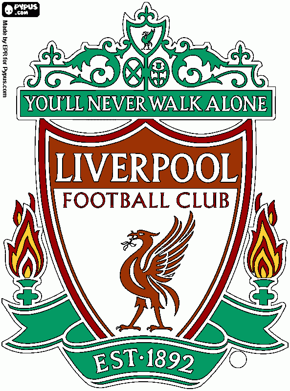 Liverpool FC coloring page