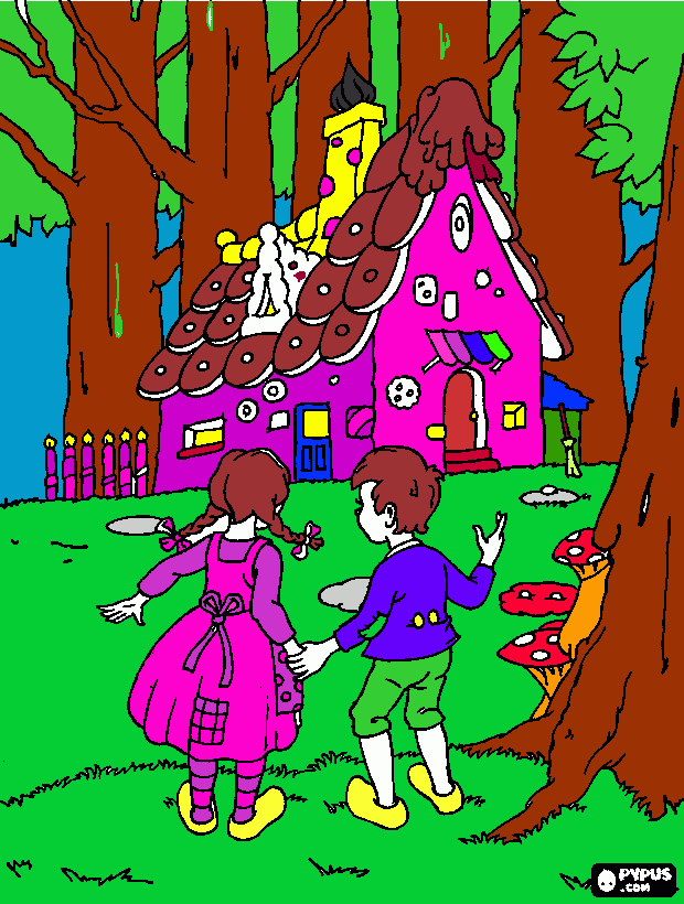 Lizzy finished coloring page