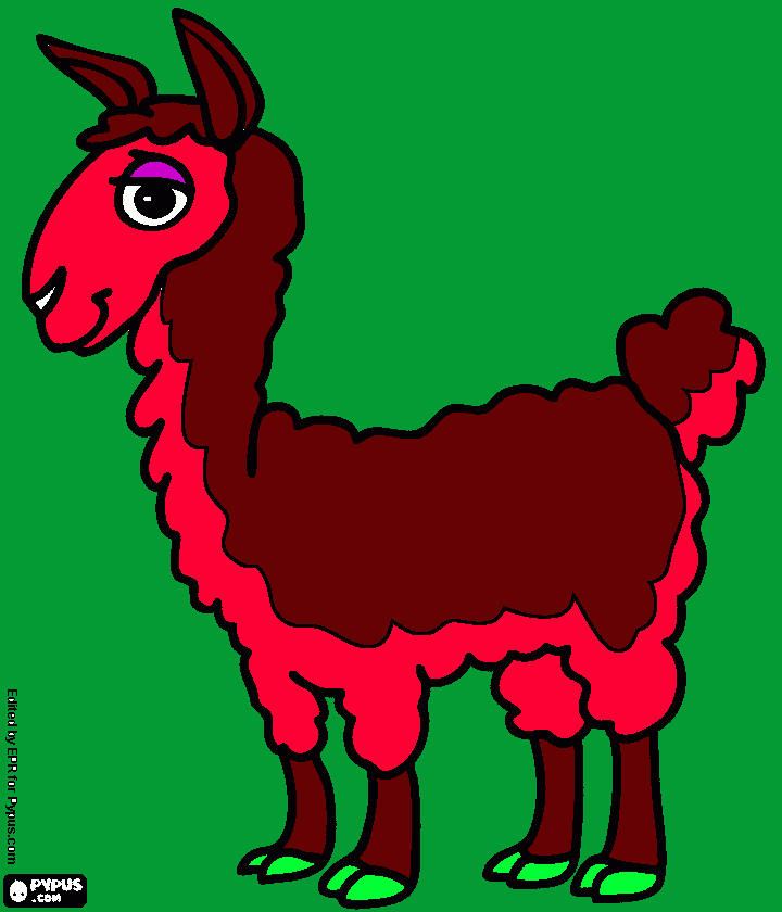 Llama -Incas coloring page