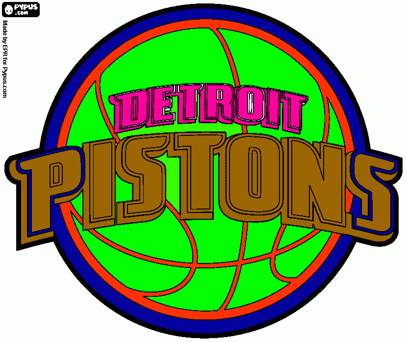 Logo Detroit Pistons coloring page