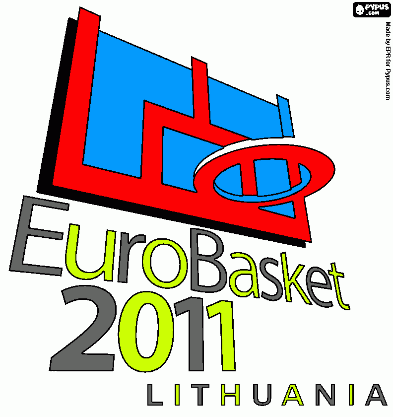 Logo EuroBasket 2011 Lithuania coloring page
