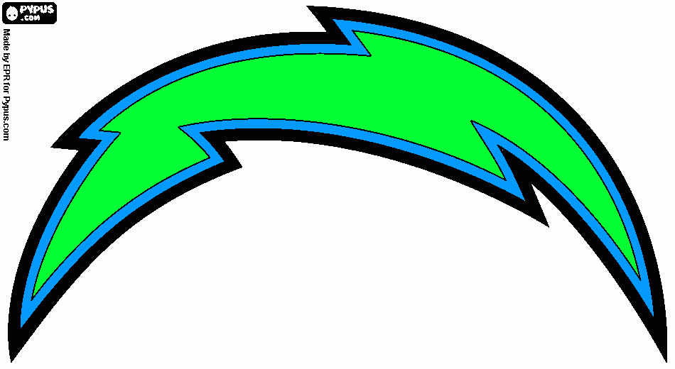 Logo for San Diego Chargers, american football team  coloring page