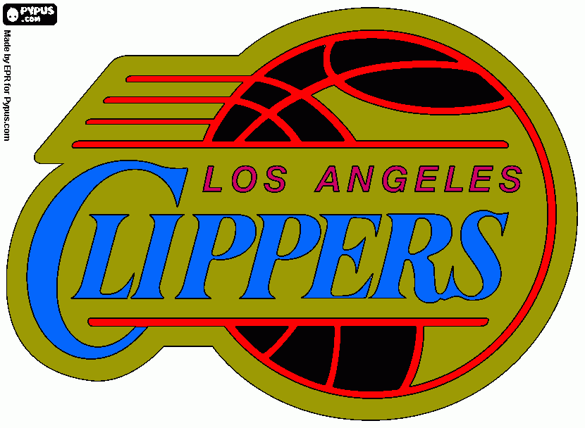 Logo Los Angeles Clippers coloring page