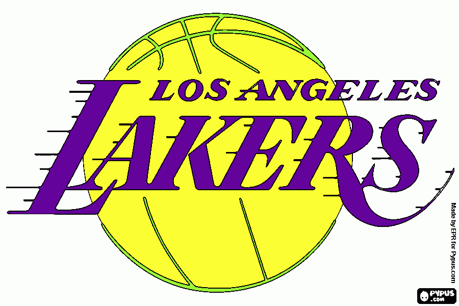 Logo Los Angeles Lakers coloring page
