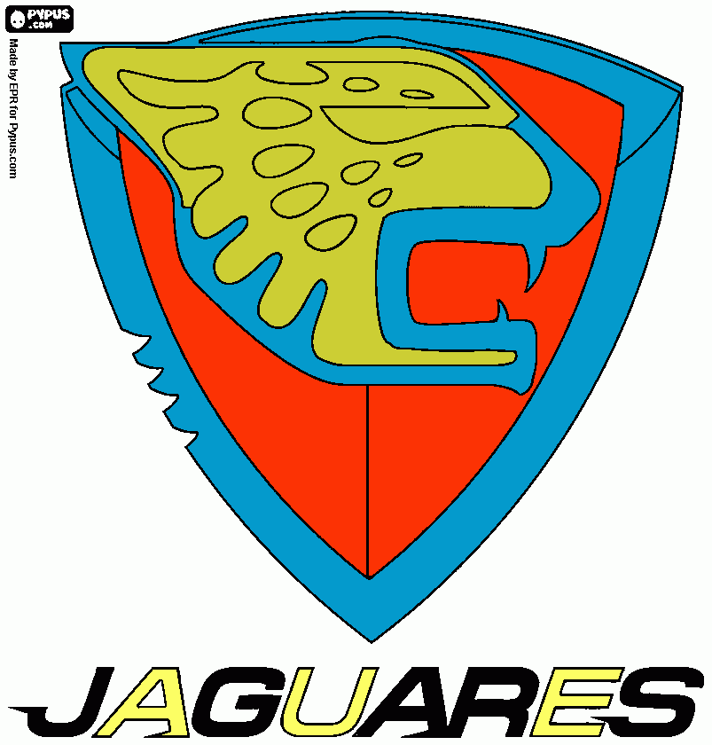 Logo of CF Jaguares de Chiapas, Tuxtla Gutierrez, coloring page