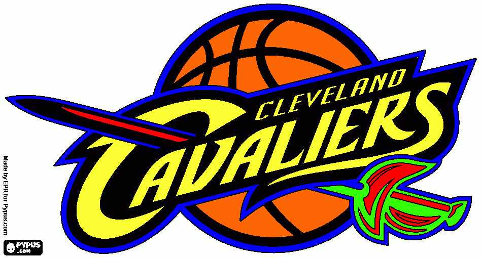 Logo of Cleveland Cavaliers, NBA team coloring page