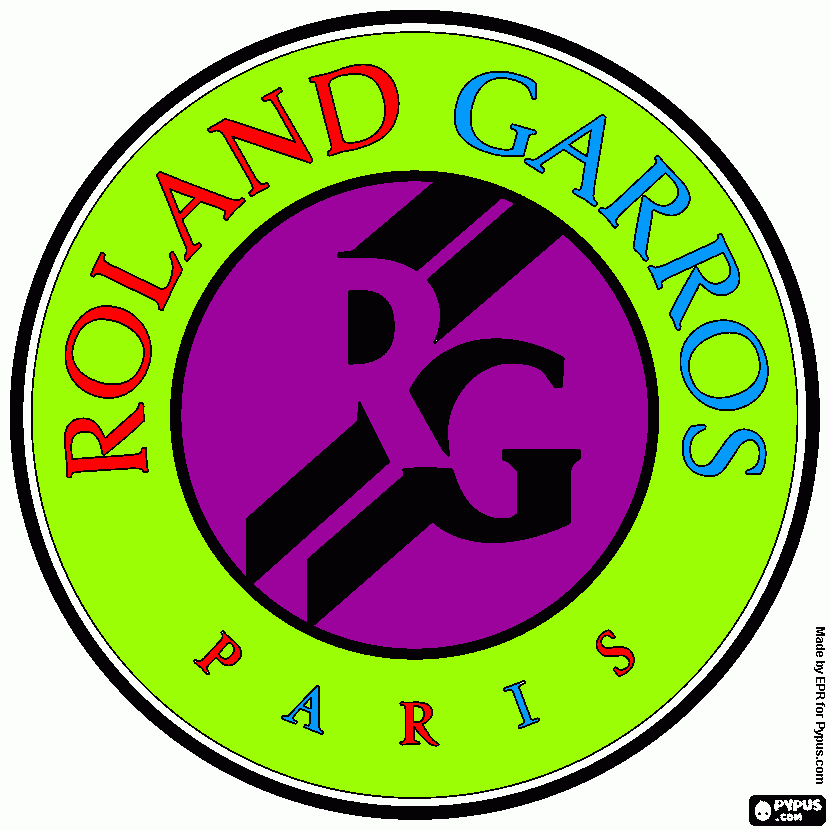 Logo of French Open, Roland Garros coloring page