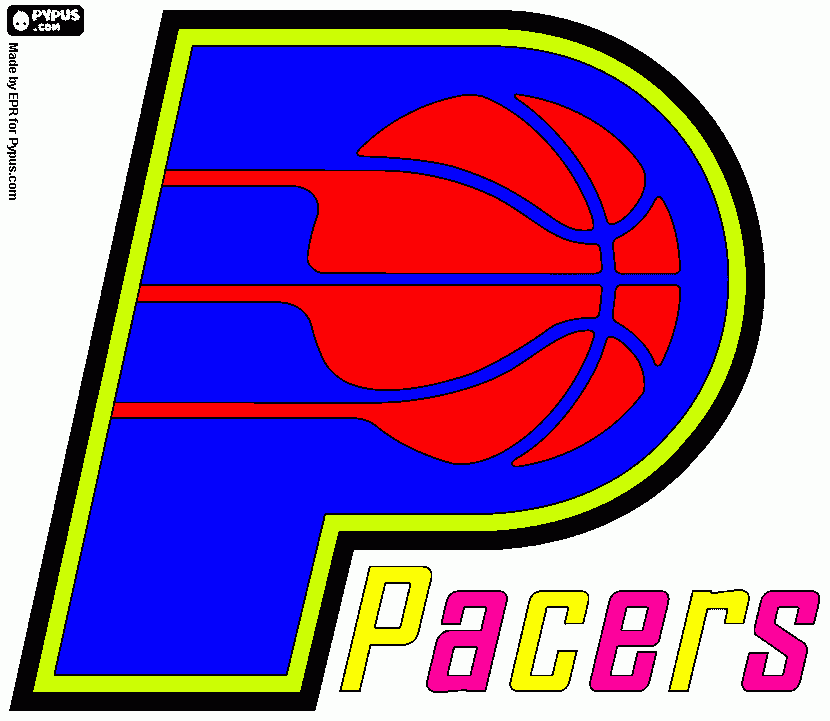 Logo of Indiana Pacers NBA team coloring page