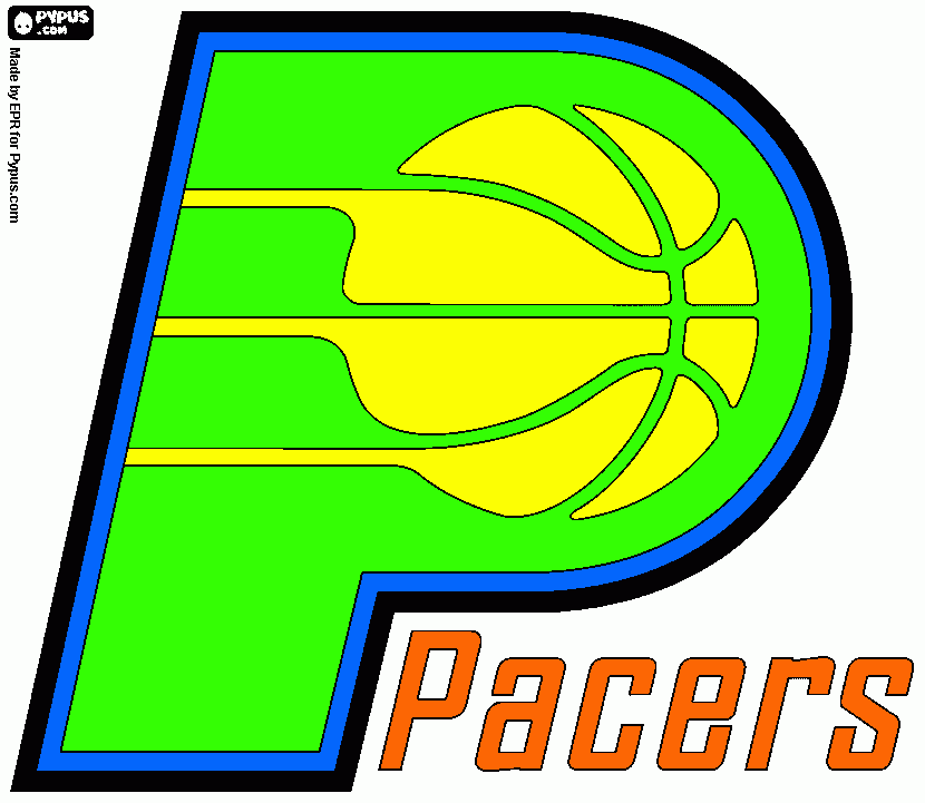 Logo of Indiana Pacers  coloring page