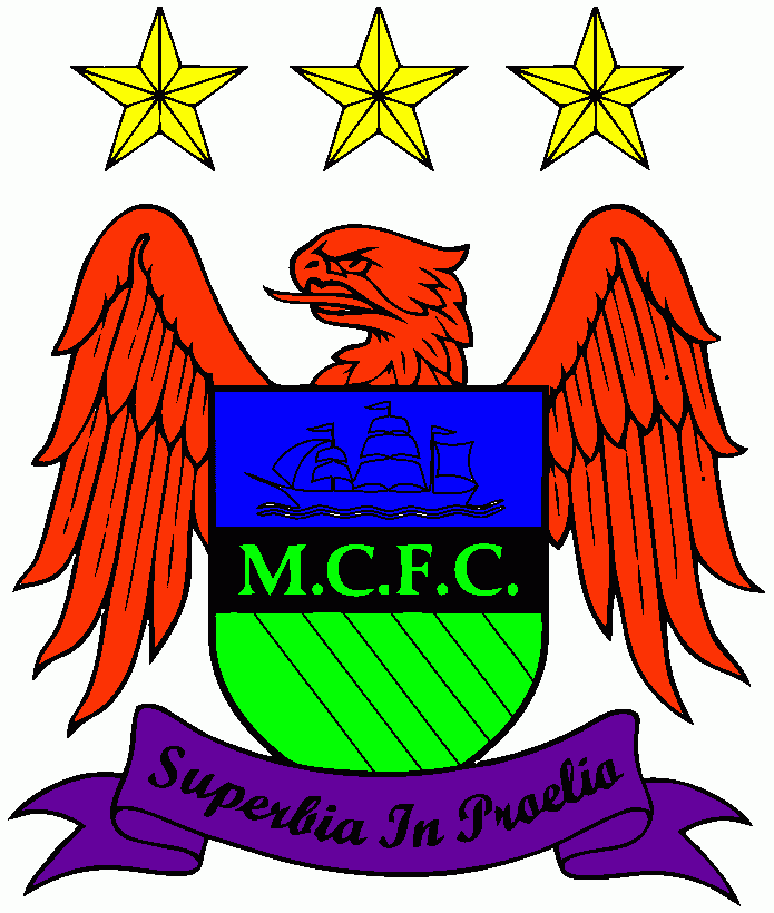 Logo of Manchester City or ManCity, English soccer team  coloring page