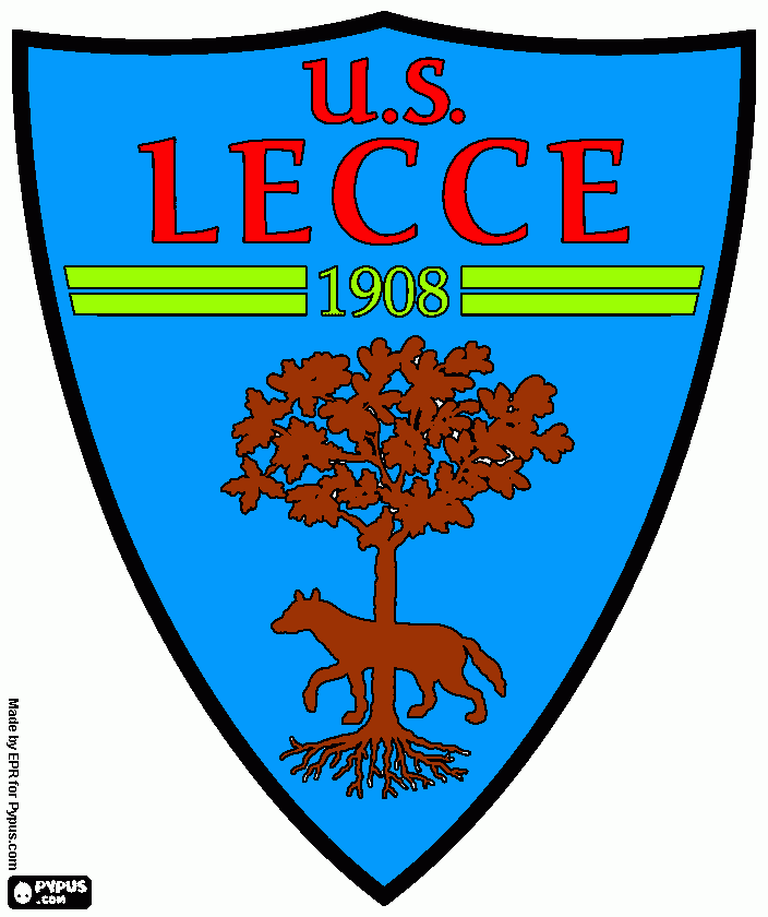 Logo of Unione Sportiva Lecce, football team coloring page