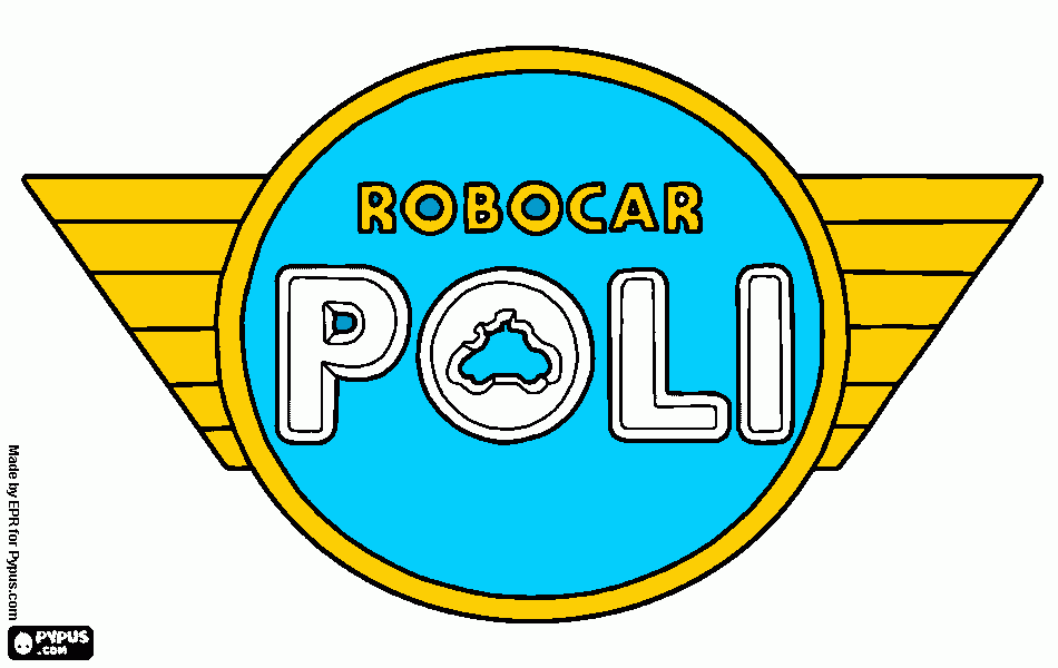 logo poli coloring page