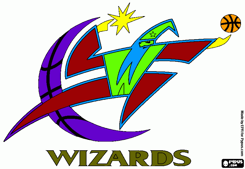 Logo Washington Wizards coloring page