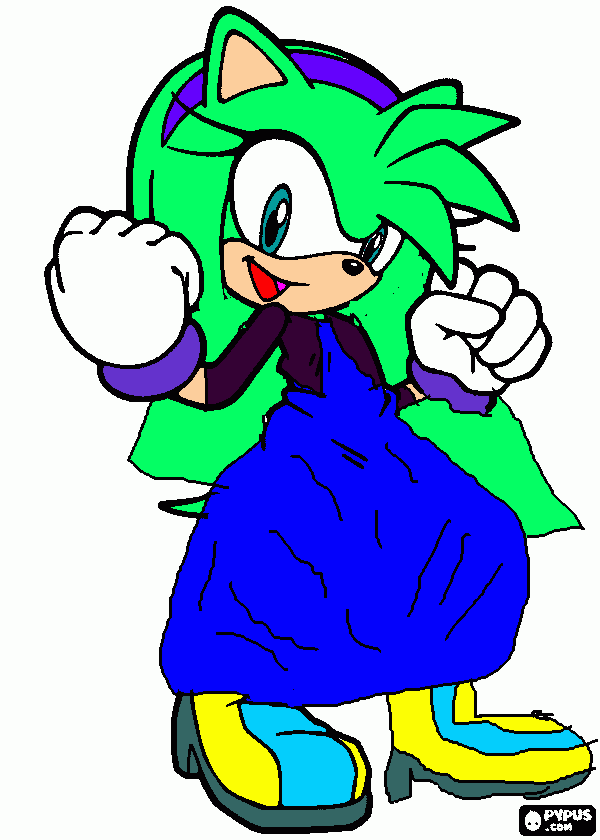 lolla    green the hedgehog coloring page