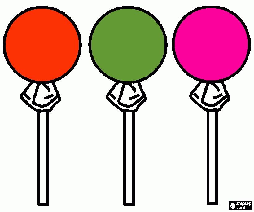 lollipops coloring page