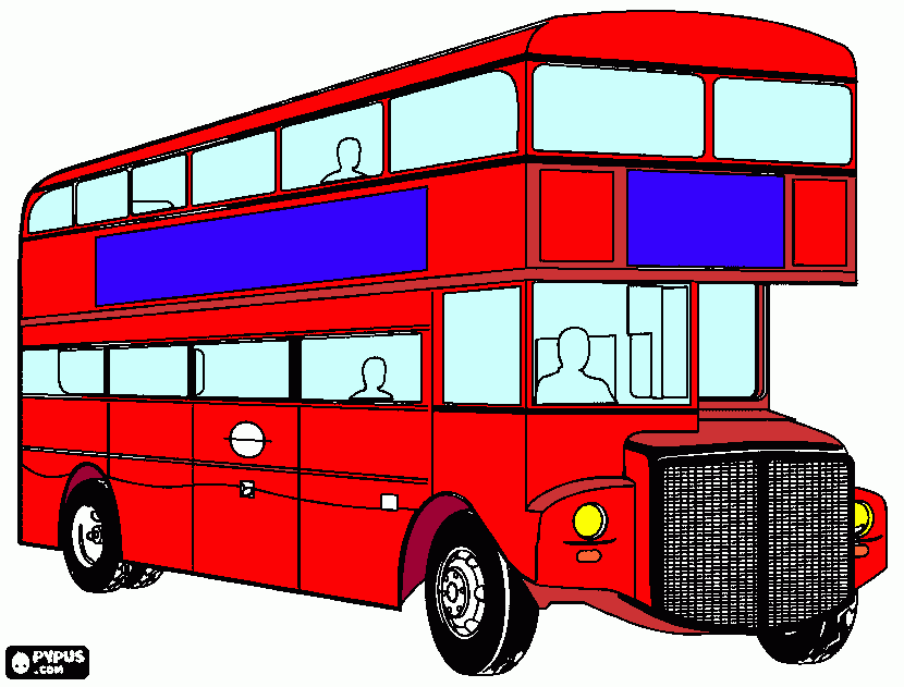 london bus coloring page