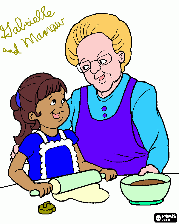 M & G cooking fun coloring page
