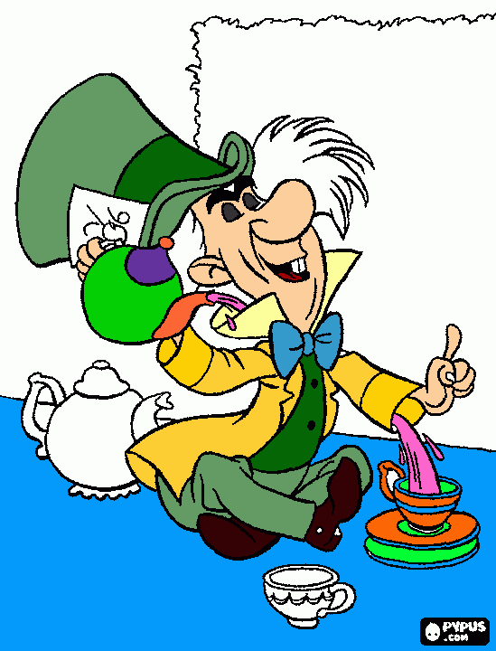 MAD HATTER coloring page