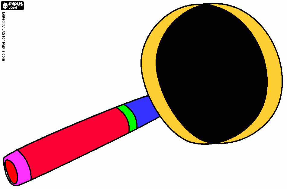 magnifine glass coloring page
