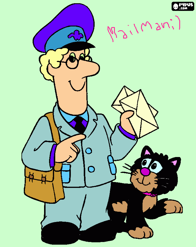 Mailman;) coloring page