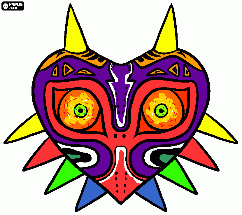 majoras mask link coloring pages - photo #31