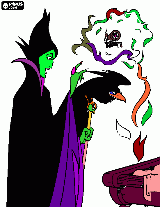 Malificent coloring page