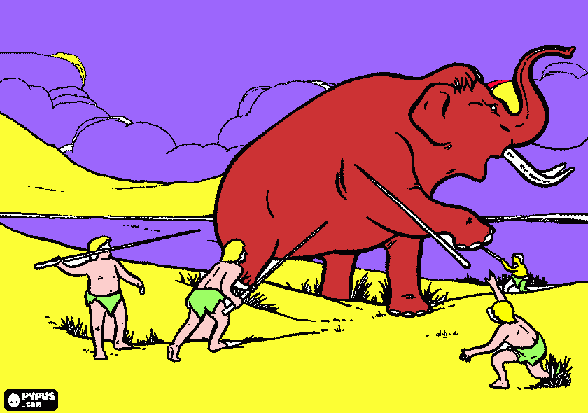 mammoth coloring page