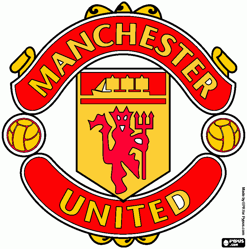 MANCHESTER UNITED POSTER coloring page
