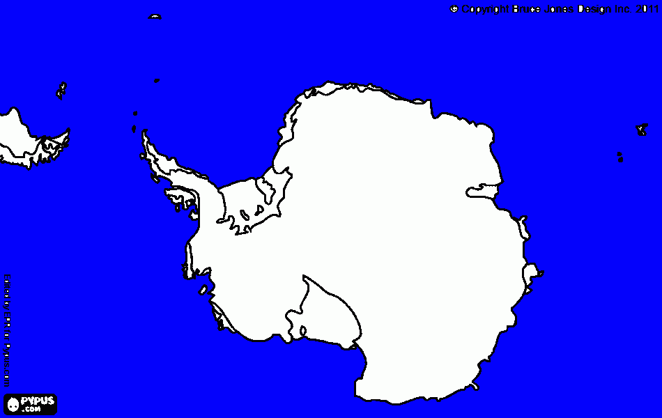 map antartica coloring page