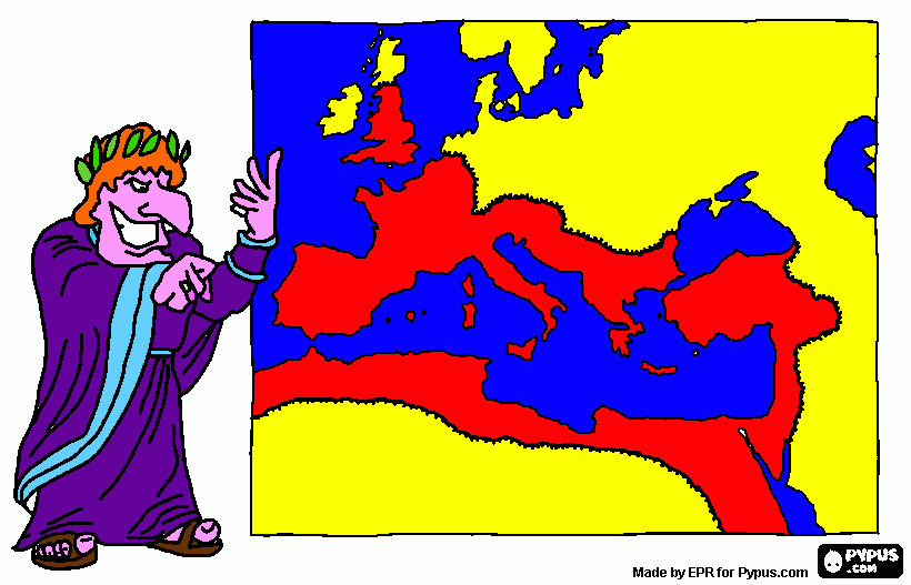map of roman empire coloring page