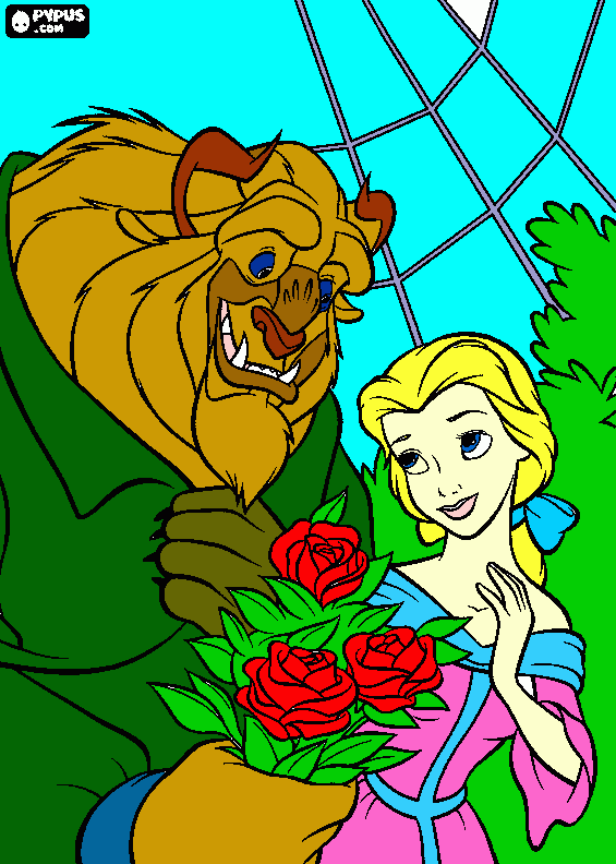 Marie And The Beast coloring page
