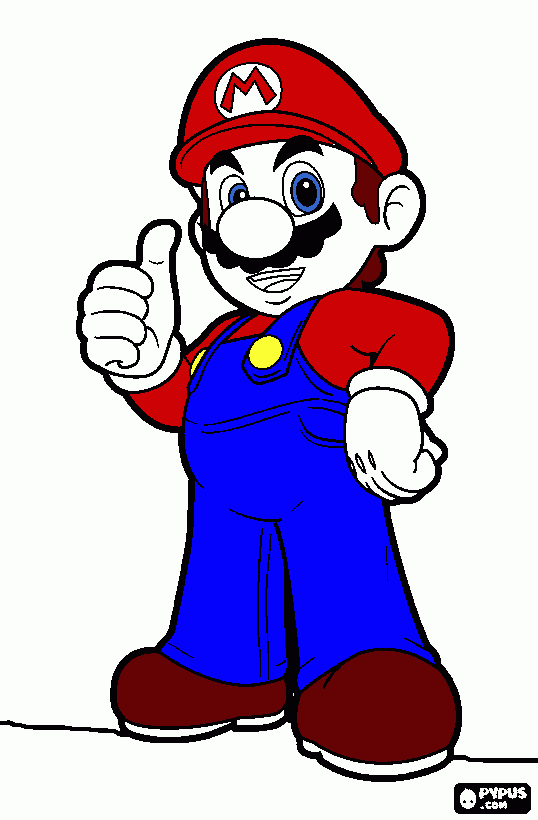 mario from matthew coloring page