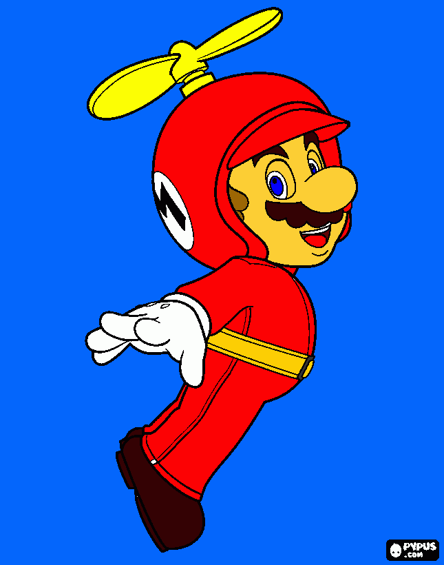 Mario Spinner coloring page
