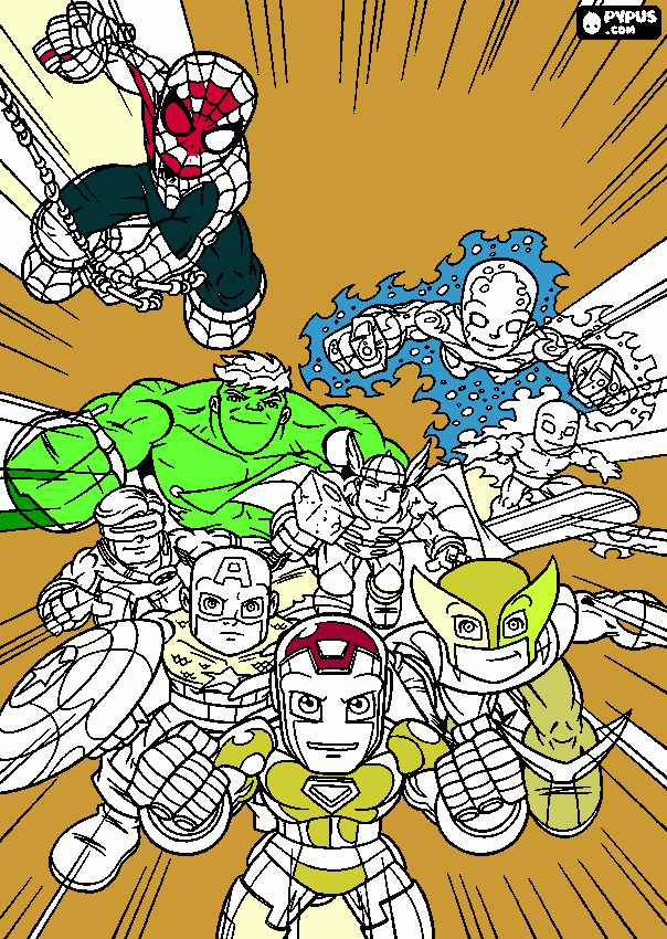 marvel stuff coloring page
