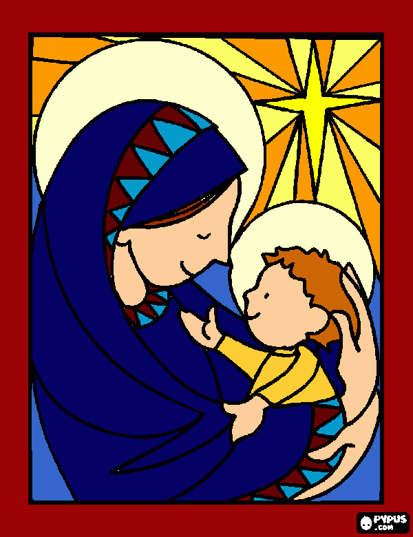 Mary coloring page