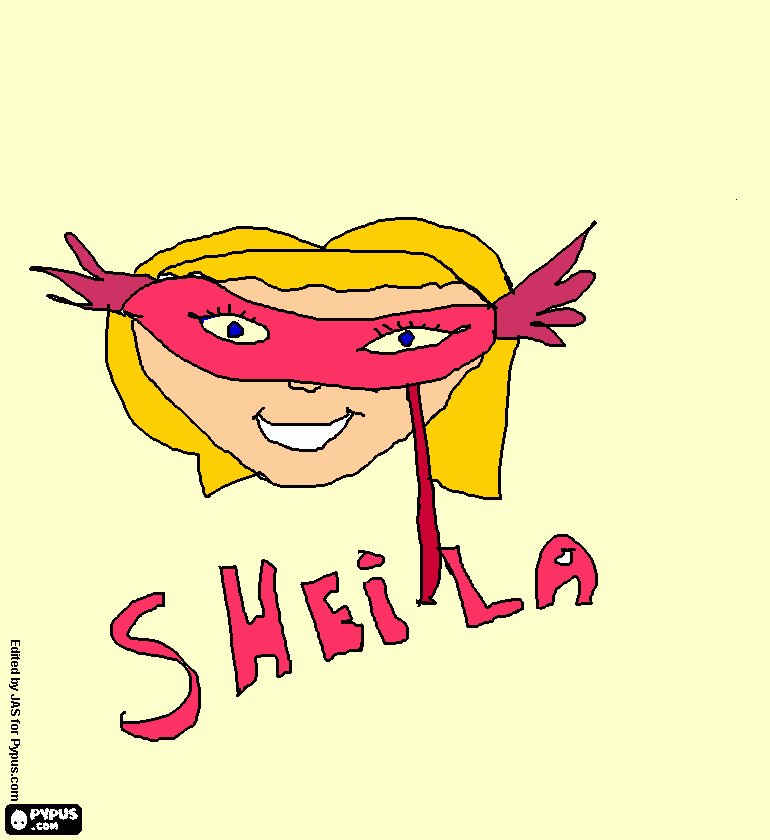 mascara Sheila coloring page