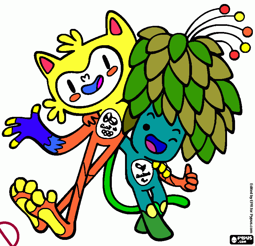 Massy Rio mascots coloring page