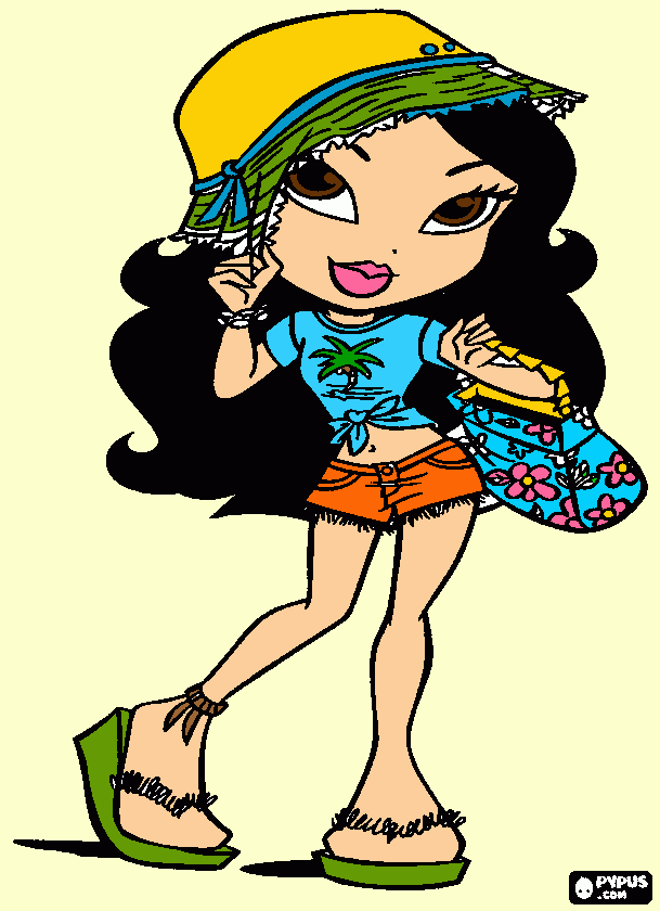 Me in Summer coloring page