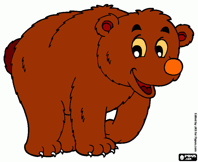 medved coloring page