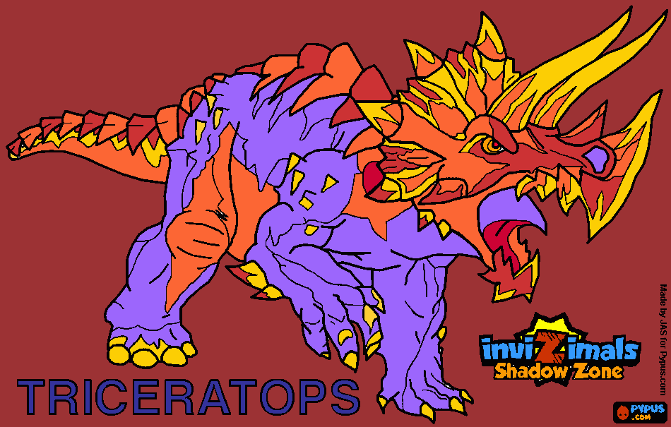 Mega Triceratops-shadow zone coloring page