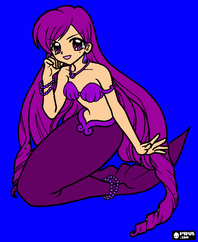 mermaid karen coloring page