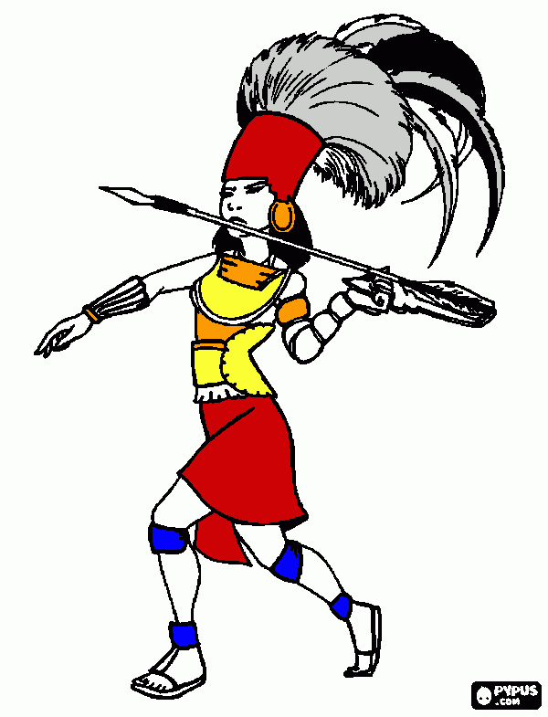 meso warrior coloring page