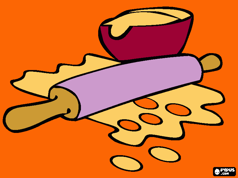 messy dough coloring page