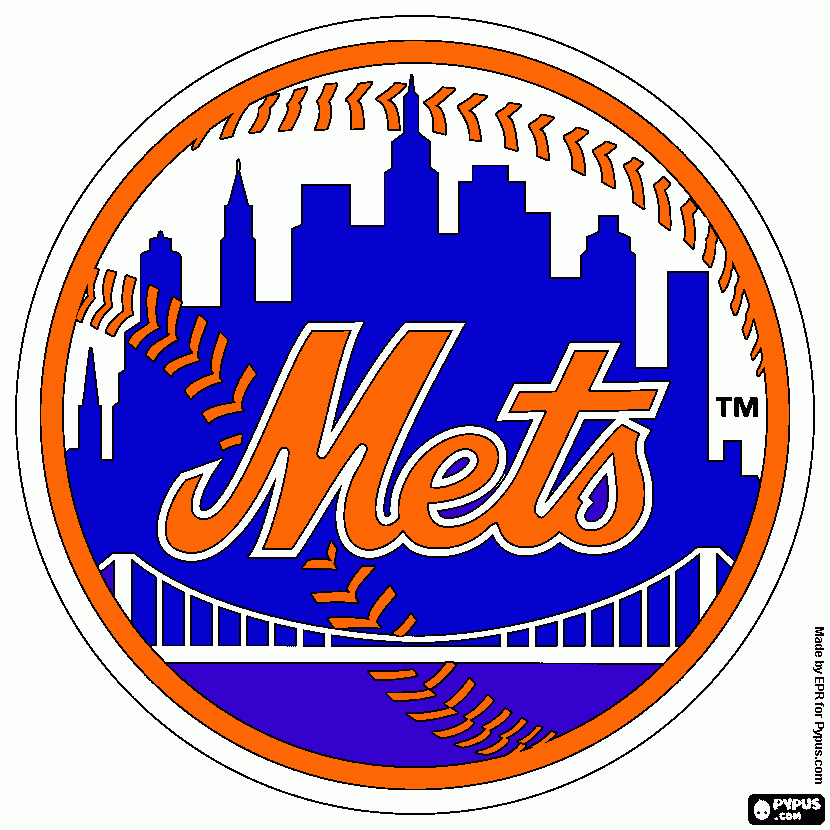 mets logo coloring page