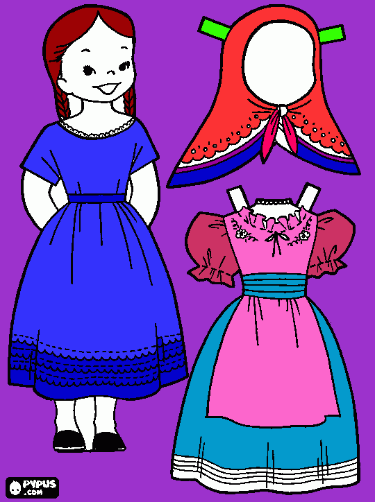 mexican costumes coloring page