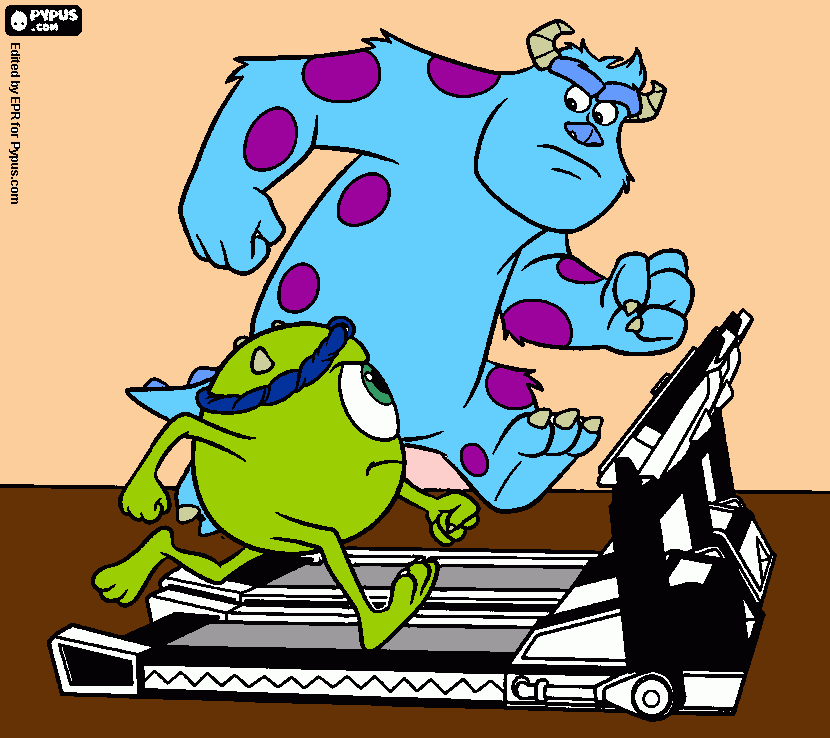 Mike an Sully coloring page